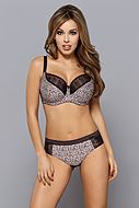 Big cup bra, lace inlays, flowers